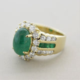 Emerald Diamond Gold Cocktail Ring