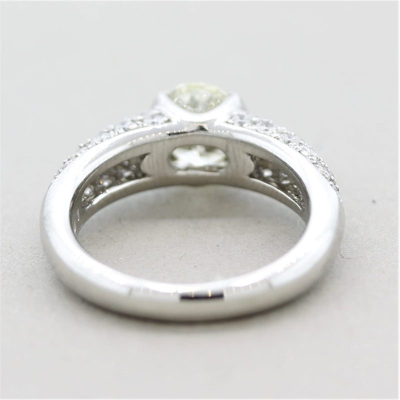 1.35 Carat Oval-Shape Diamond Platinum Ring