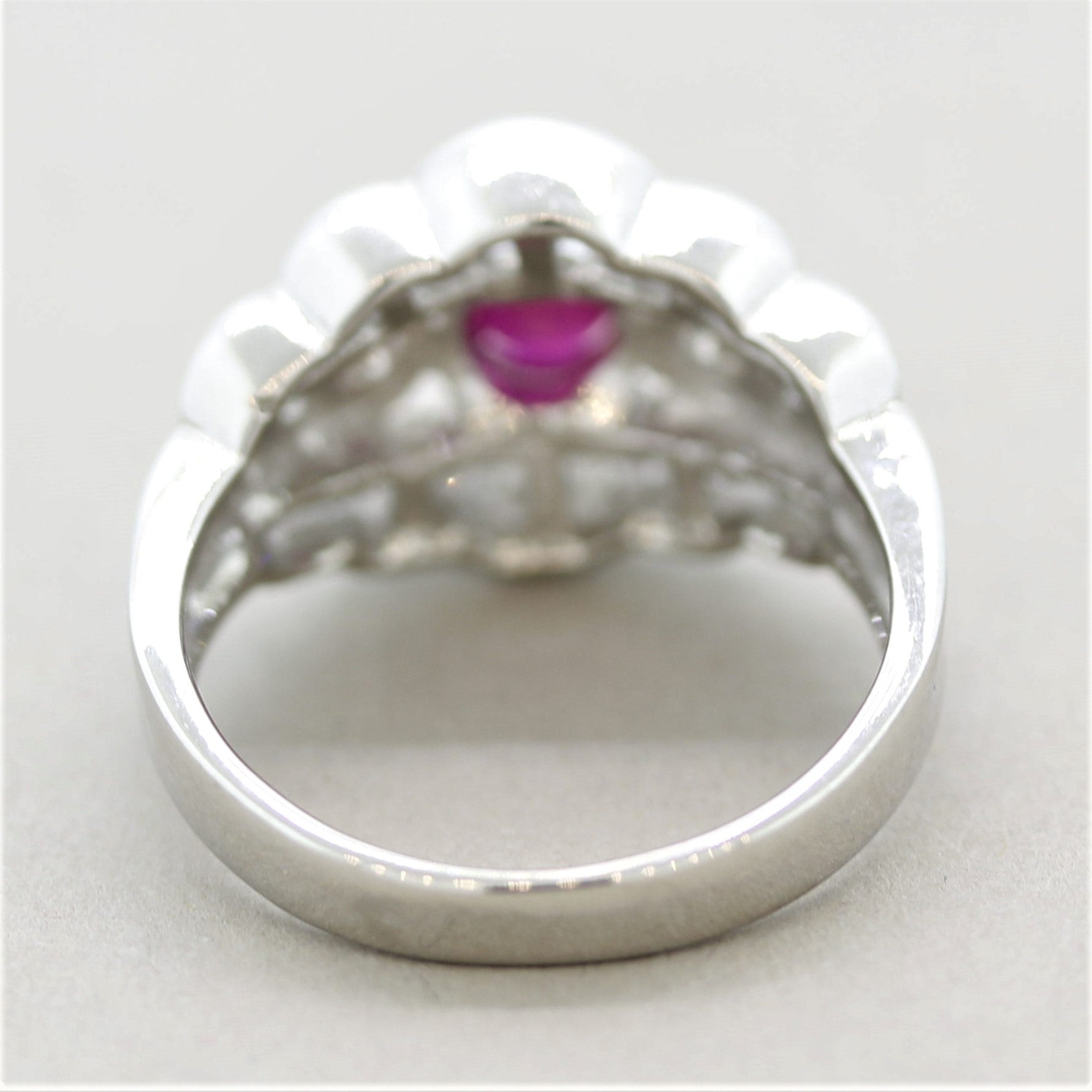 Ruby Diamond Platinum Ring