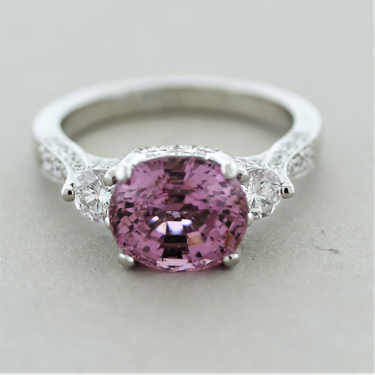 Fine Spinel Diamond Gold Ring