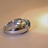 Nina Ricci Topaz Diamond Gold Ring