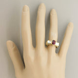 2.10 Carat Unheated Ruby Diamond Gold Ring, AIGS Certified