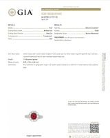 Fine Burmese Ruby Diamond Platinum Ring, GIA Certified