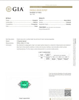 5.43 Carat Colombian Emerald Diamond Platinum Ring, GIA Certified