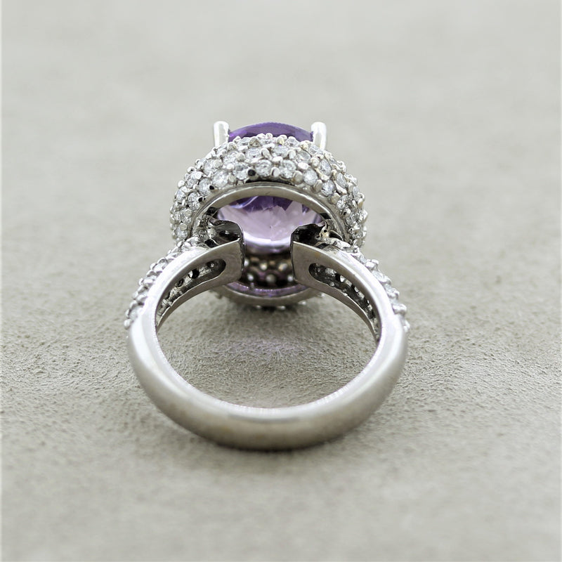 Rare Purple Paraiba Tourmaline Diamond Gold Ring