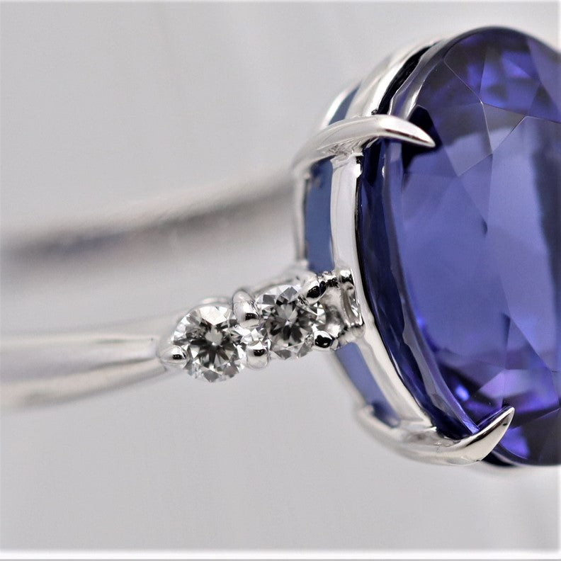 11.25 Carat Tanzanite Diamond Platinum Ring