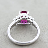 2.02 Carat Burmese Ruby Diamond Platinum Ring, GIA Certified