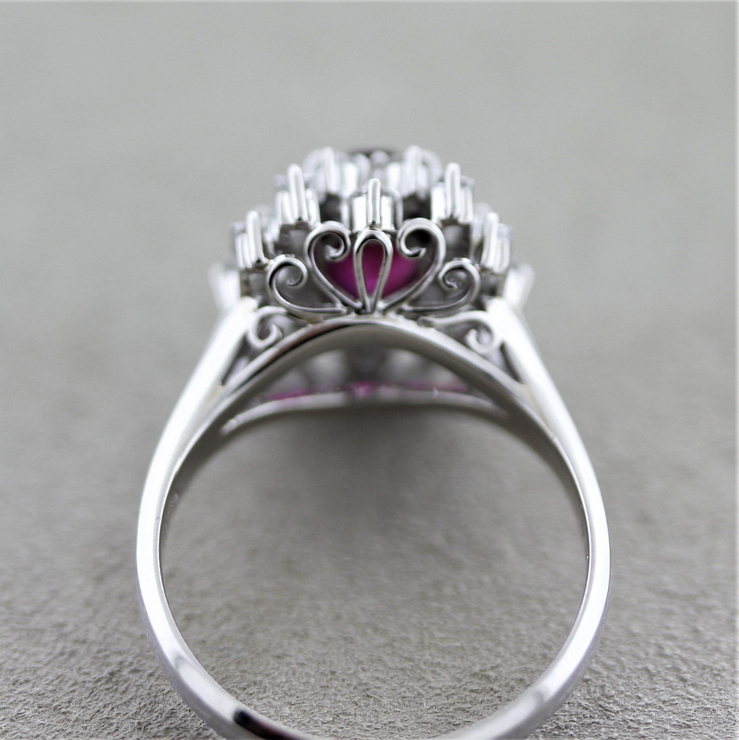 Ruby Diamond Platinum Ring