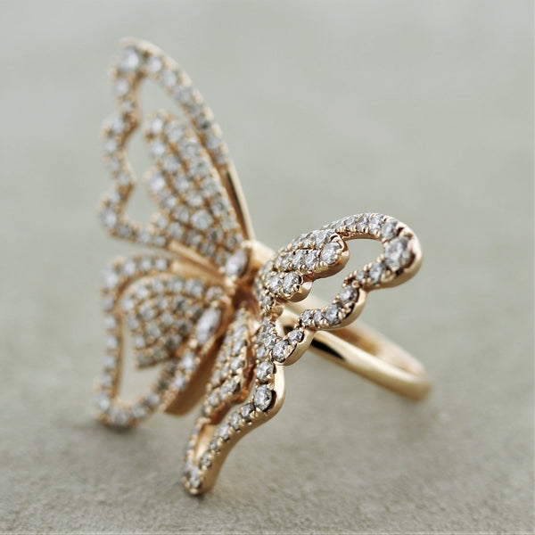 Levian Diamond Gold Butterfly Ring
