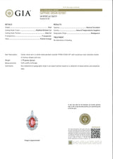 Fine Padparadscha Sapphire Diamond Platinum Pendant, GIA Certified