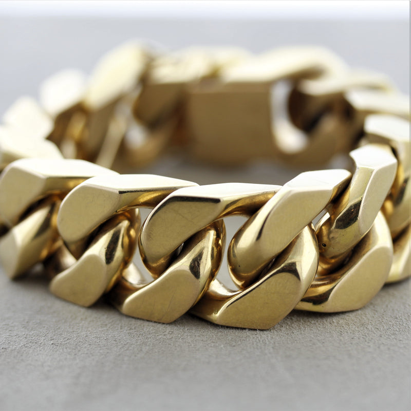 Extra Large Cuban-Link Gold Chain Bracelet