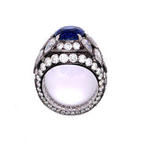 Gem Ceylon Sapphire Diamond Gold Ring, GIA Certified