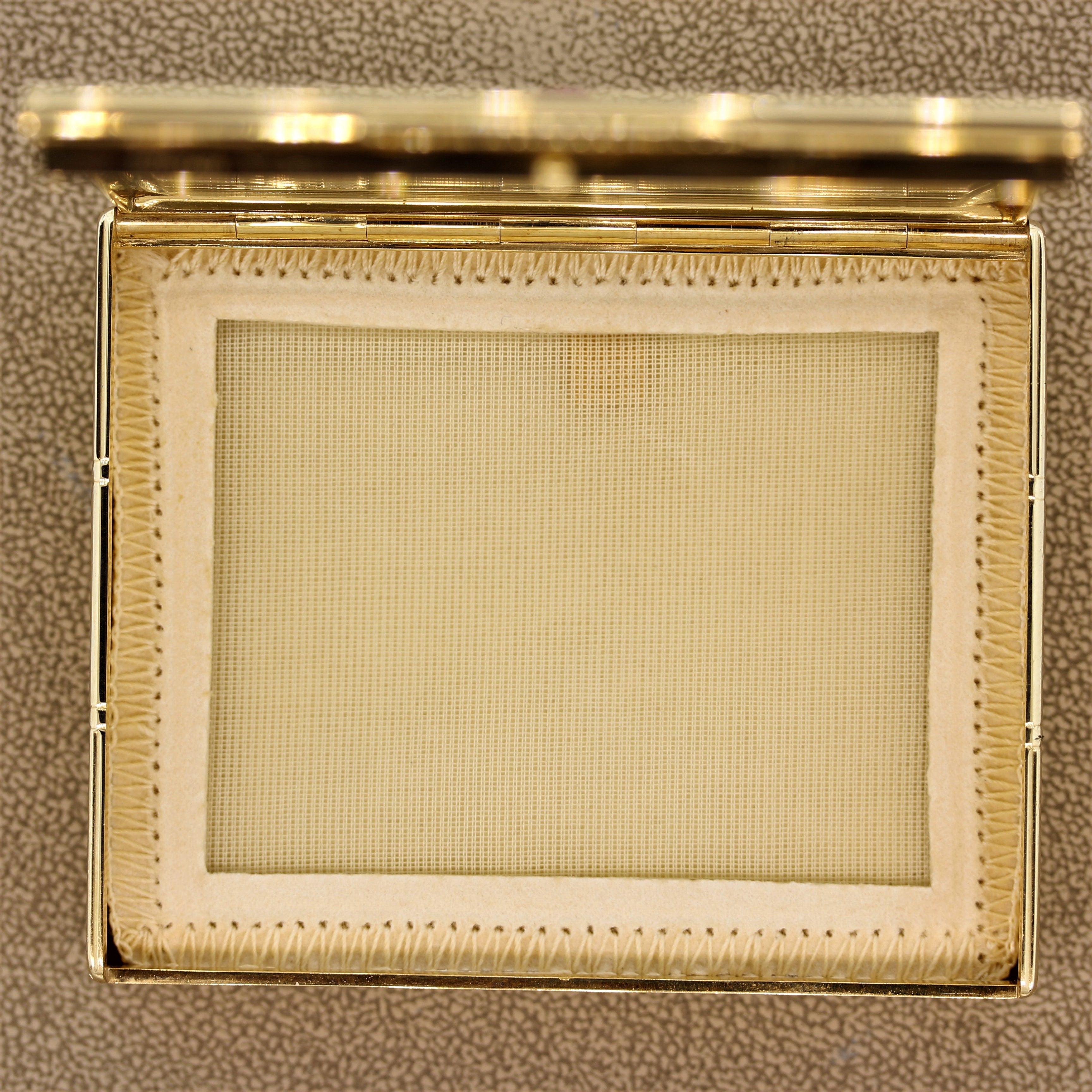 Tiffany & Co. Ruby Diamond Gold Compact Powder Case